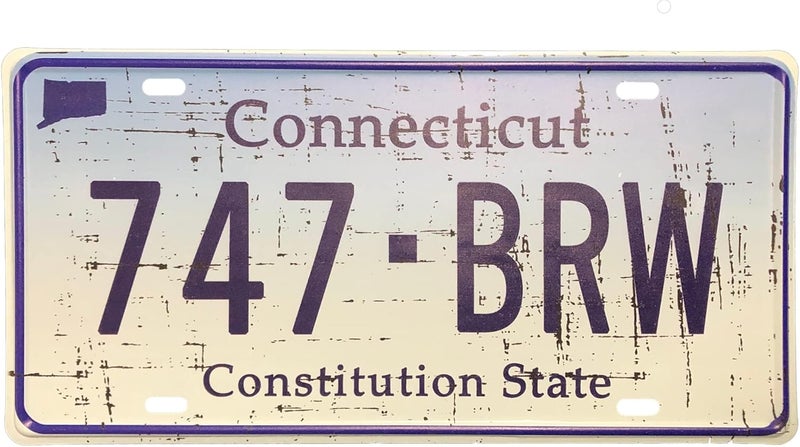 ROOKOPR Connecticut License Plate Aluminum Novelty Car Decor License Plates 12"x6" Front of Car Decorative Retro Rusty License Plate for Men Women Car-07 - Image 5